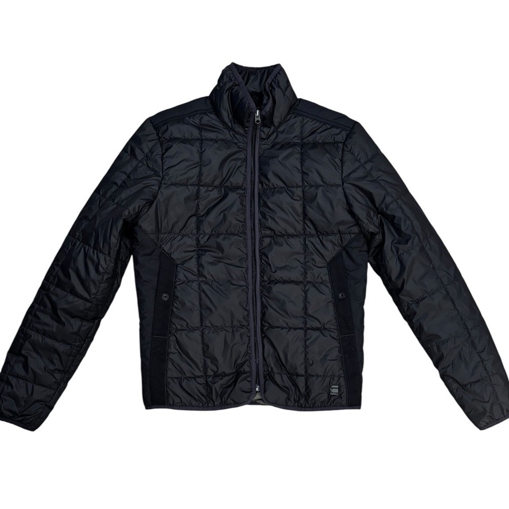 G Star Raw Jacket Mens XS Quilted Lightweight Black Full Zip